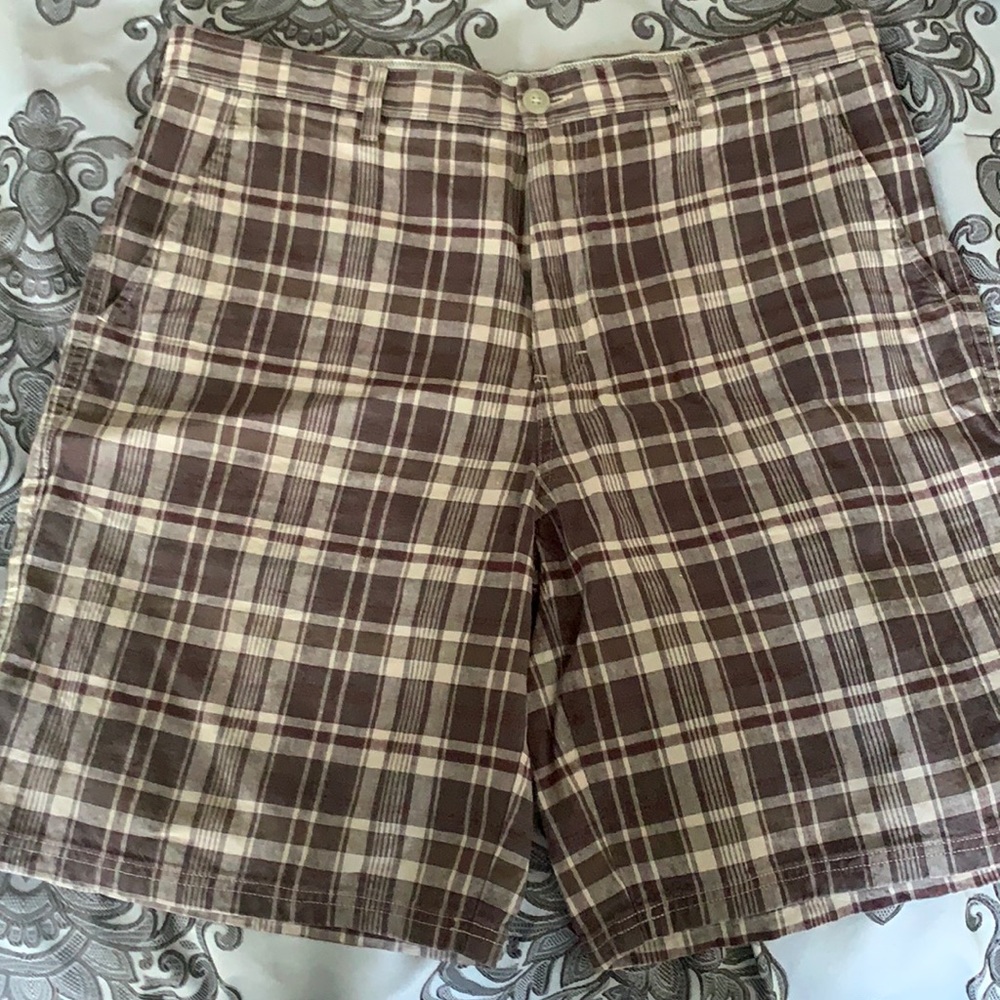 Lightly worn plaid shorts